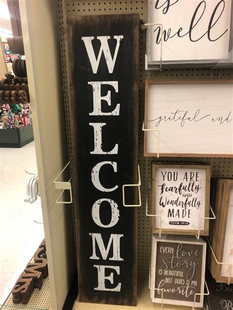 " Hang it in your entryway for a fun way to welcome visitors!. . Hobby lobby porch signs